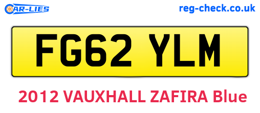 FG62YLM are the vehicle registration plates.