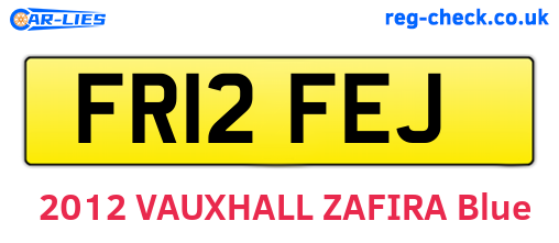 FR12FEJ are the vehicle registration plates.