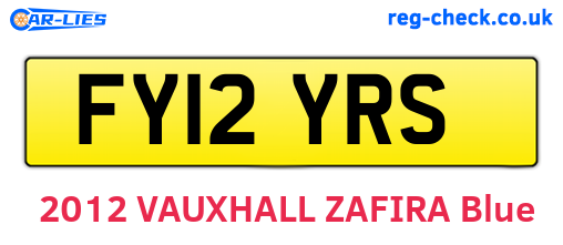 FY12YRS are the vehicle registration plates.
