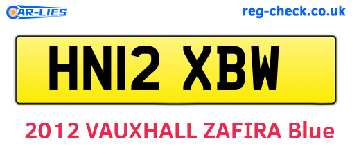 HN12XBW are the vehicle registration plates.