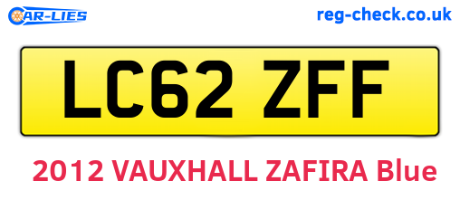 LC62ZFF are the vehicle registration plates.