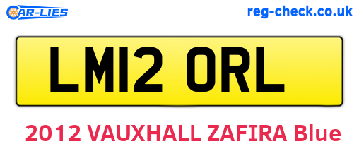 LM12ORL are the vehicle registration plates.