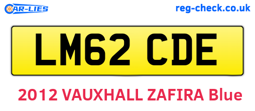 LM62CDE are the vehicle registration plates.