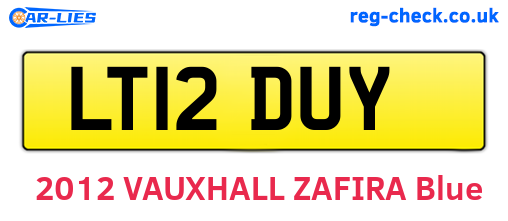 LT12DUY are the vehicle registration plates.