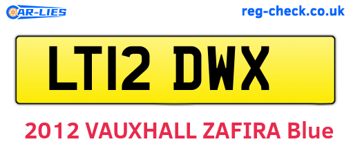LT12DWX are the vehicle registration plates.