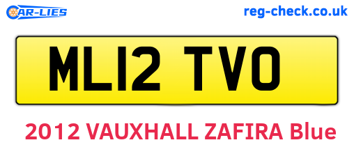ML12TVO are the vehicle registration plates.