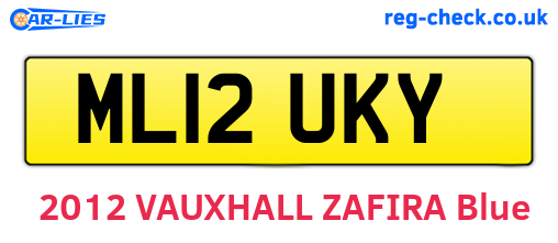 ML12UKY are the vehicle registration plates.