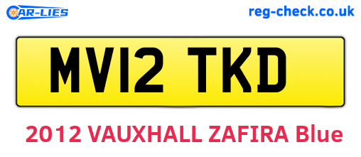 MV12TKD are the vehicle registration plates.