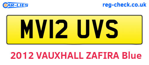 MV12UVS are the vehicle registration plates.