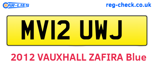 MV12UWJ are the vehicle registration plates.