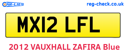 MX12LFL are the vehicle registration plates.