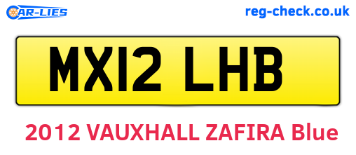 MX12LHB are the vehicle registration plates.