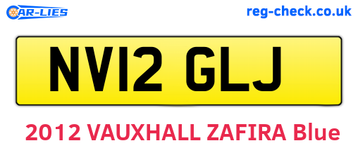NV12GLJ are the vehicle registration plates.