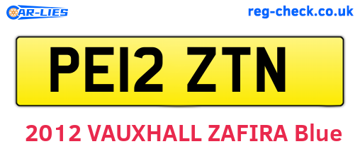 PE12ZTN are the vehicle registration plates.