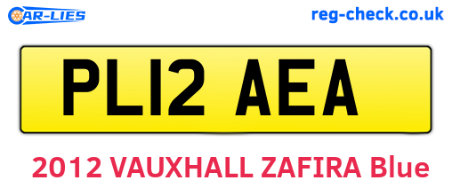 PL12AEA are the vehicle registration plates.