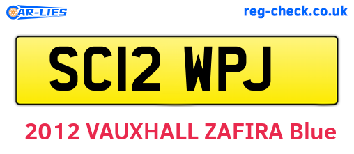 SC12WPJ are the vehicle registration plates.
