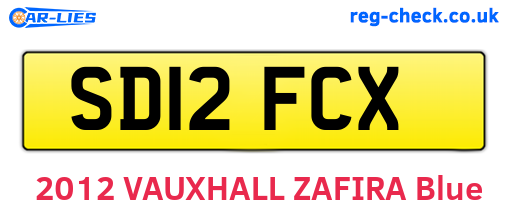 SD12FCX are the vehicle registration plates.