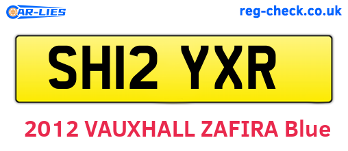 SH12YXR are the vehicle registration plates.