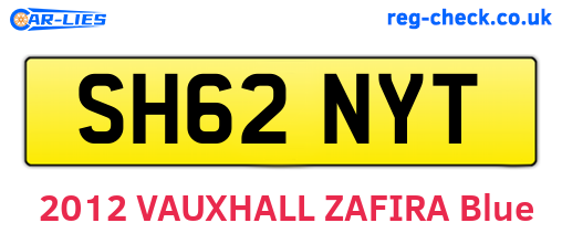 SH62NYT are the vehicle registration plates.
