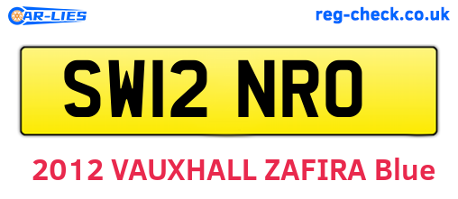 SW12NRO are the vehicle registration plates.