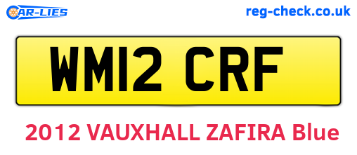 WM12CRF are the vehicle registration plates.
