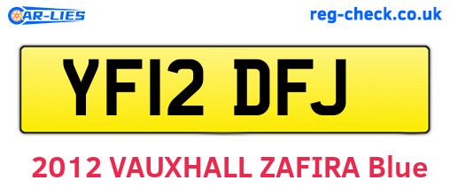 YF12DFJ are the vehicle registration plates.