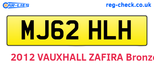 MJ62HLH are the vehicle registration plates.