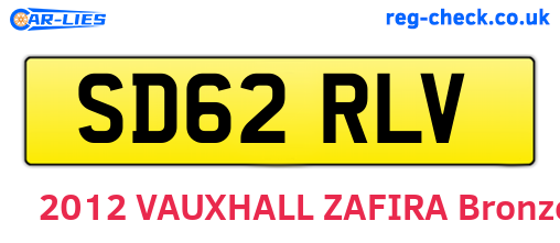 SD62RLV are the vehicle registration plates.