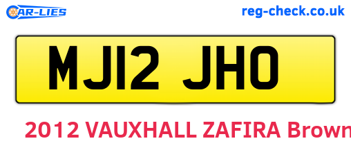 MJ12JHO are the vehicle registration plates.