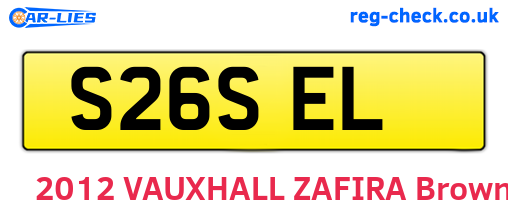 S26SEL are the vehicle registration plates.