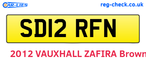 SD12RFN are the vehicle registration plates.