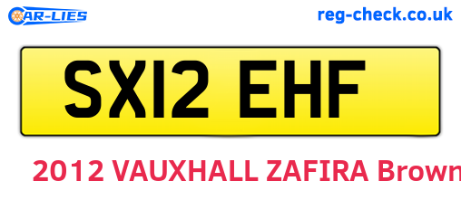 SX12EHF are the vehicle registration plates.