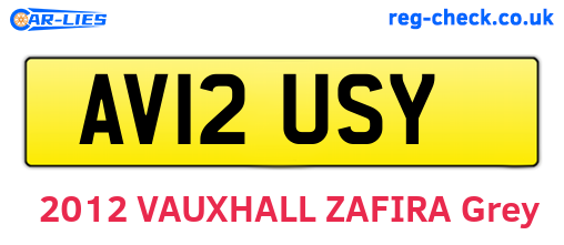 AV12USY are the vehicle registration plates.