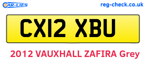 CX12XBU are the vehicle registration plates.