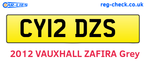 CY12DZS are the vehicle registration plates.