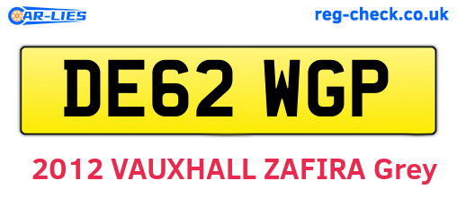DE62WGP are the vehicle registration plates.
