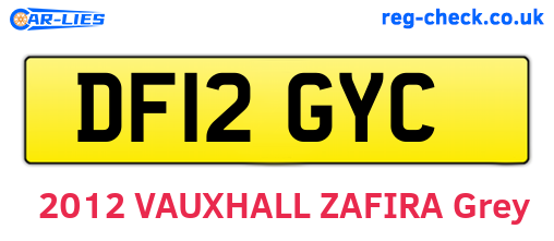 DF12GYC are the vehicle registration plates.