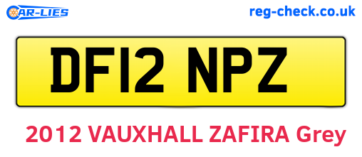 DF12NPZ are the vehicle registration plates.