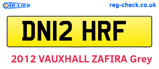 DN12HRF are the vehicle registration plates.