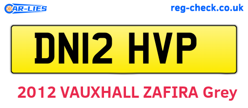 DN12HVP are the vehicle registration plates.