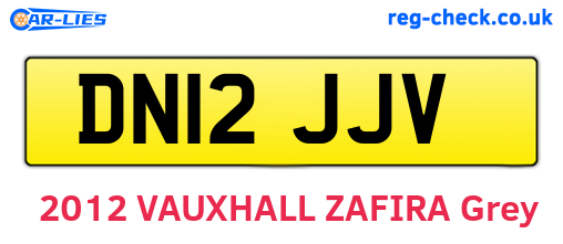 DN12JJV are the vehicle registration plates.