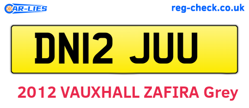 DN12JUU are the vehicle registration plates.