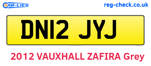 DN12JYJ are the vehicle registration plates.