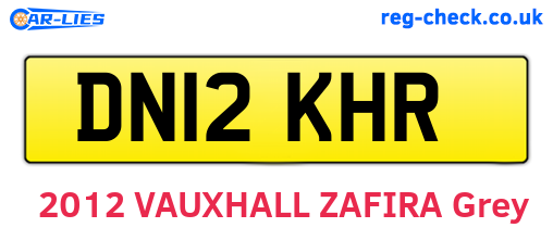 DN12KHR are the vehicle registration plates.
