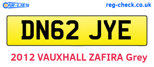 DN62JYE are the vehicle registration plates.