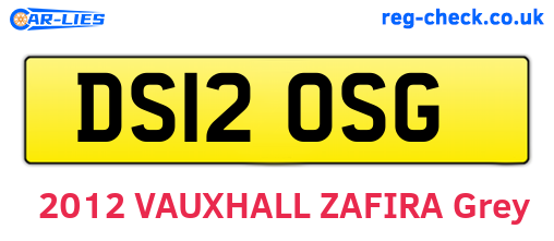 DS12OSG are the vehicle registration plates.