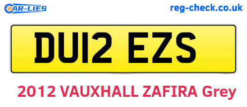DU12EZS are the vehicle registration plates.