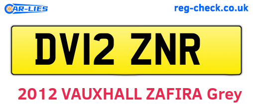 DV12ZNR are the vehicle registration plates.