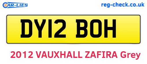 DY12BOH are the vehicle registration plates.