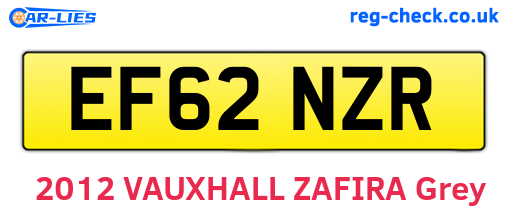 EF62NZR are the vehicle registration plates.